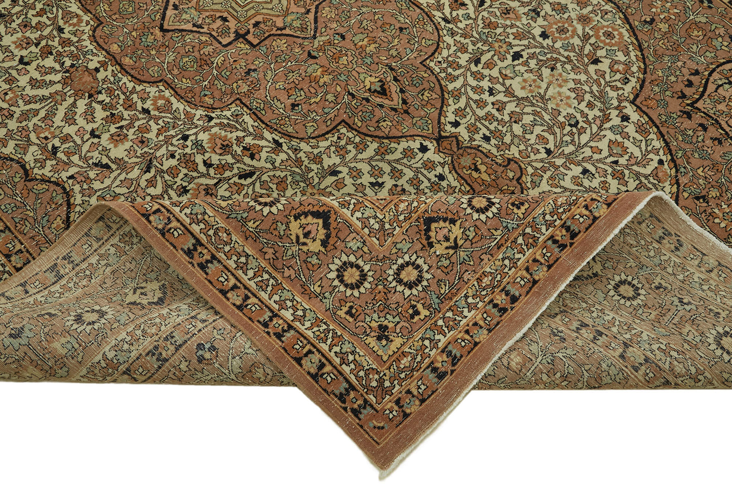 8x11 Beige Vintage Large Area Rug - 46437