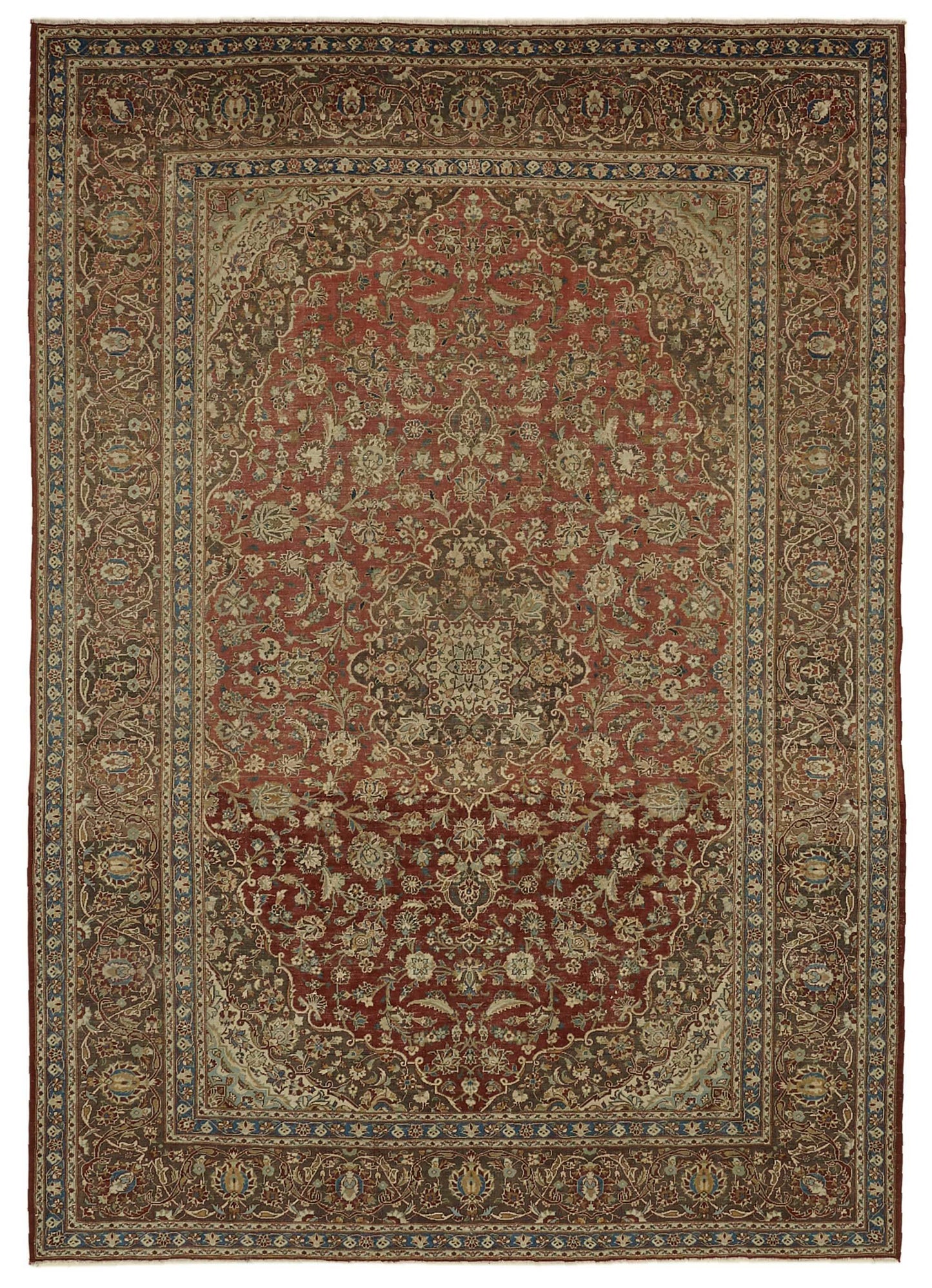 8x12 Beige Vintage Large Area Rug - 46478