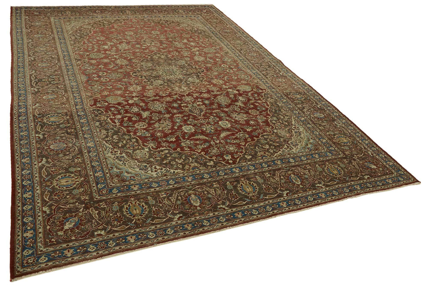 8x12 Beige Vintage Large Area Rug - 46478