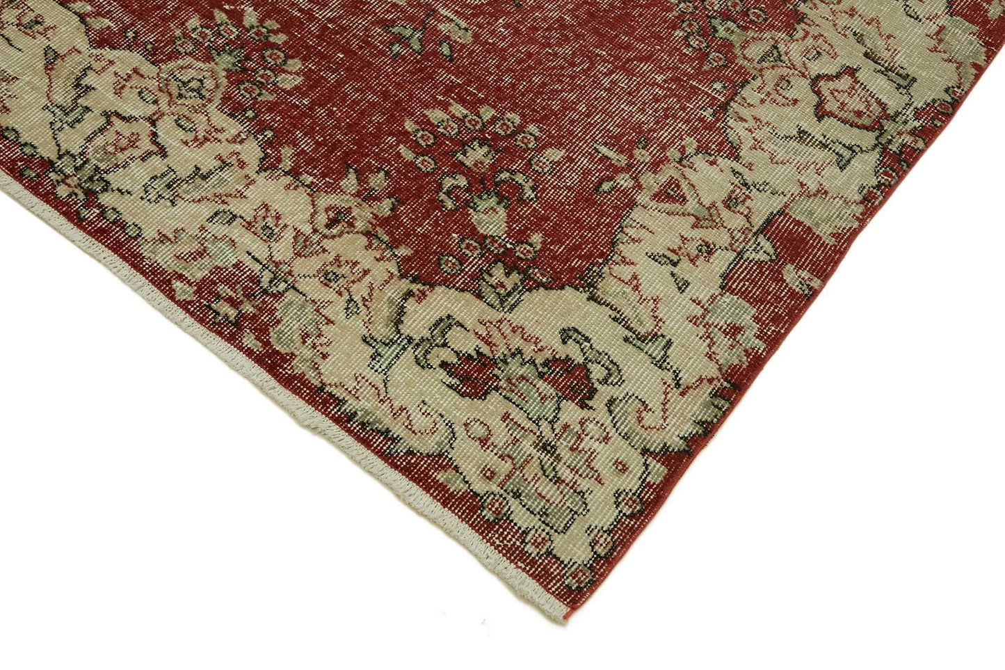 7x11 Beige Turkish Vintage Area Rug - 46491