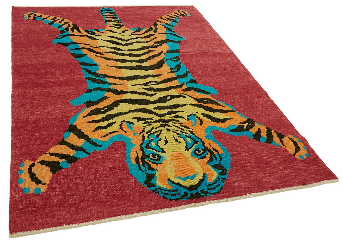 5x7 Hand-Knotted Tiger Oushak Rug - 46683
