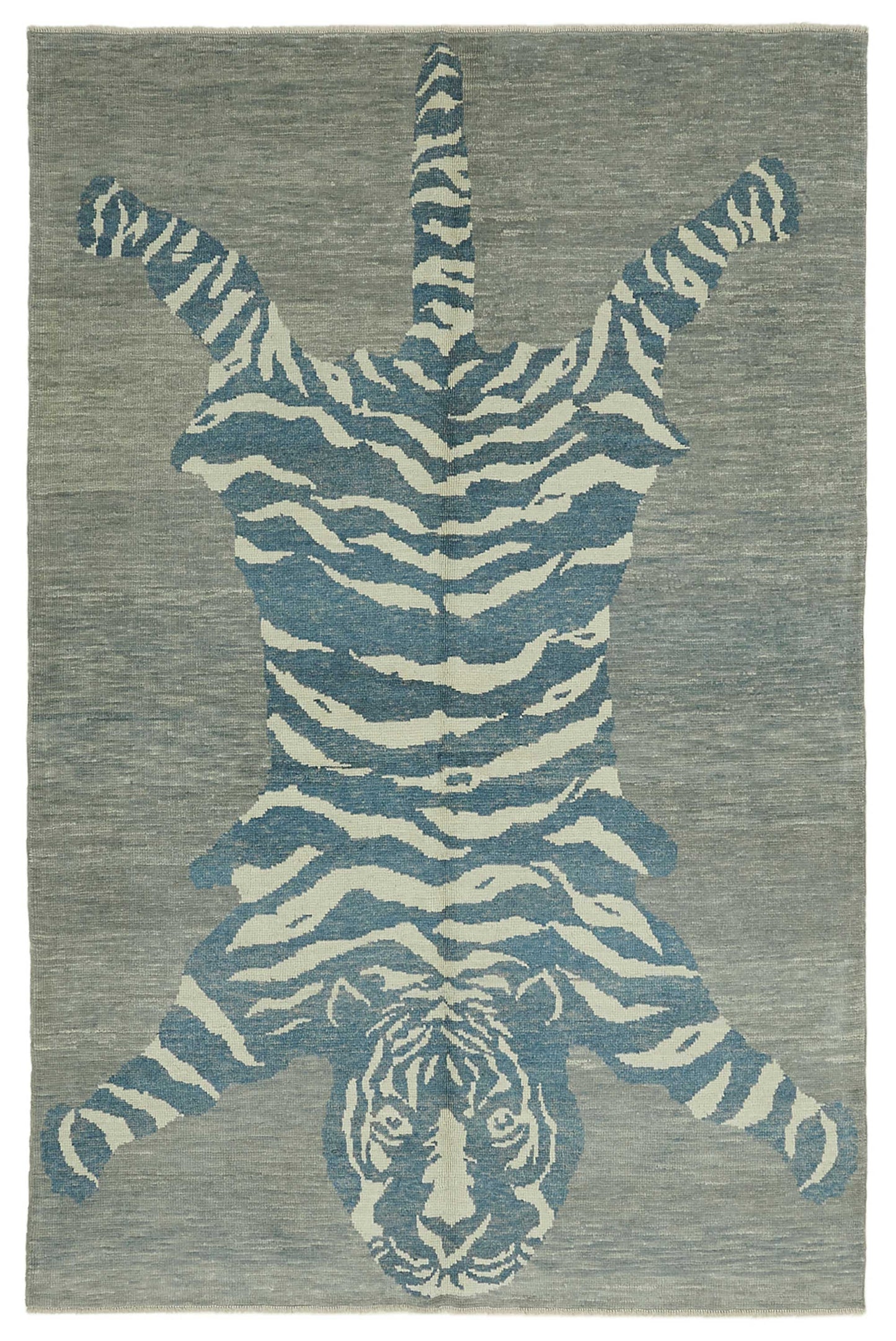 7x10 Hand-Knotted Tiger Oushak Rug - 46694