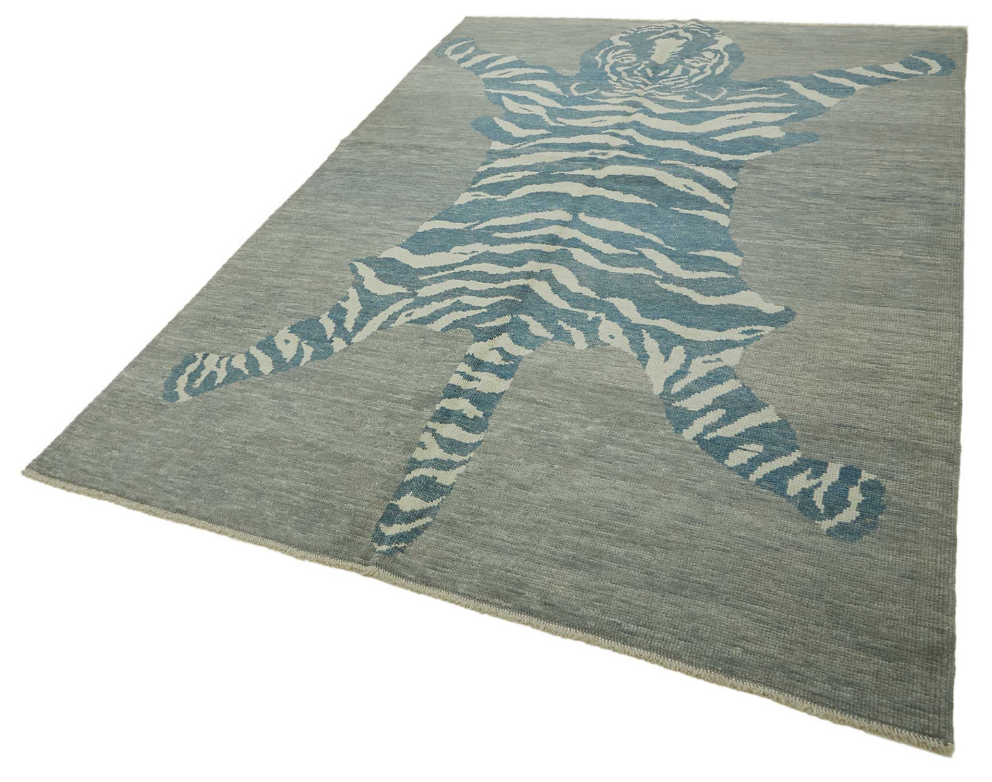 7x10 Hand-Knotted Tiger Oushak Rug - 46694