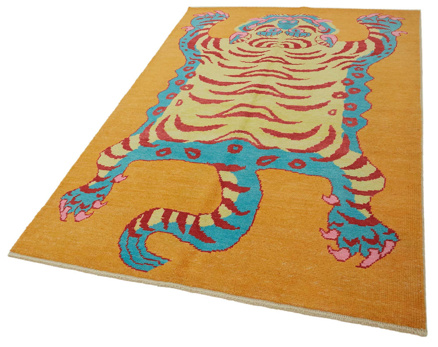 5x8 Hand-Knotted Tiger Oushak Rug - 46699