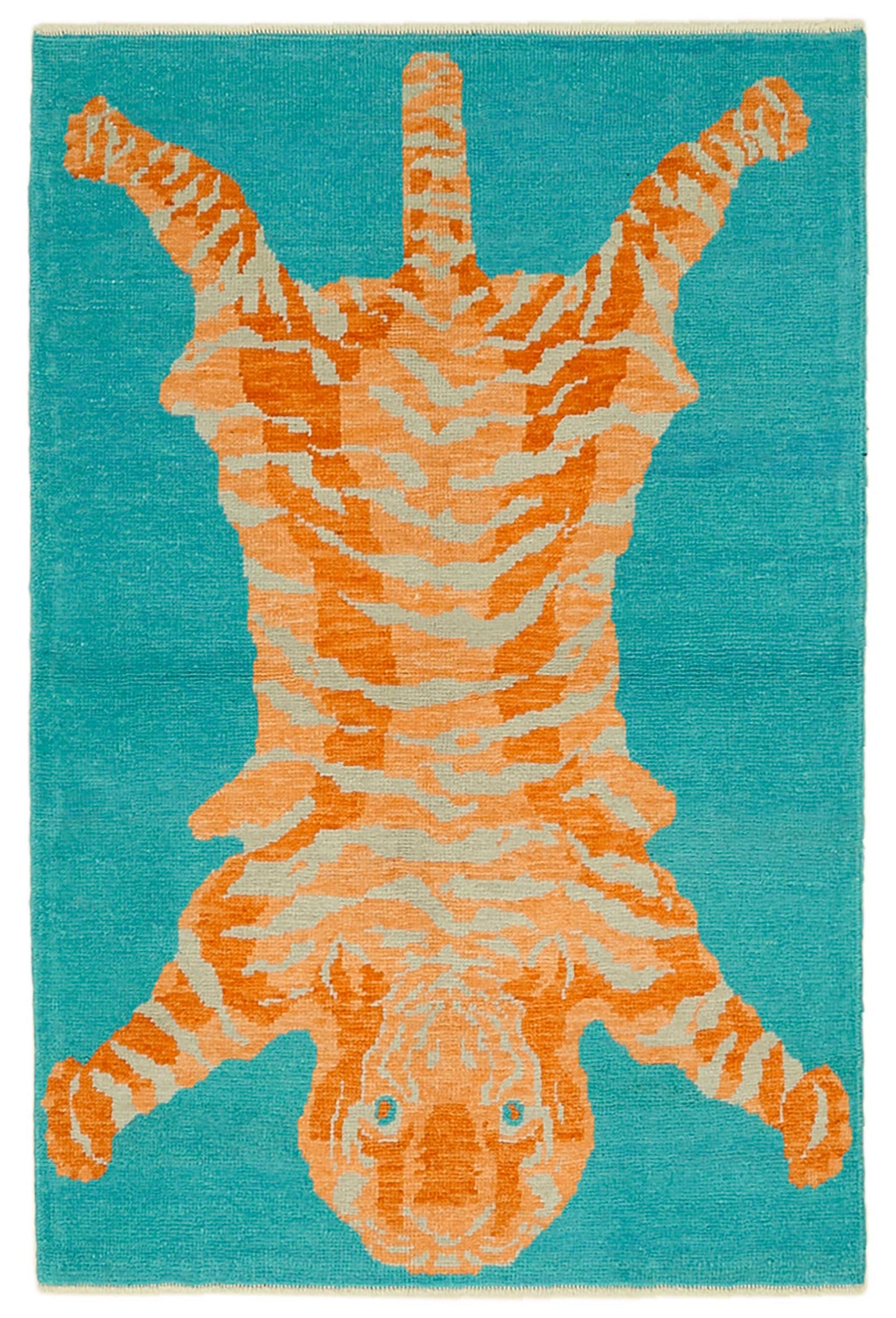 4x6 Hand-Knotted Tiger Oushak Rug - 46716