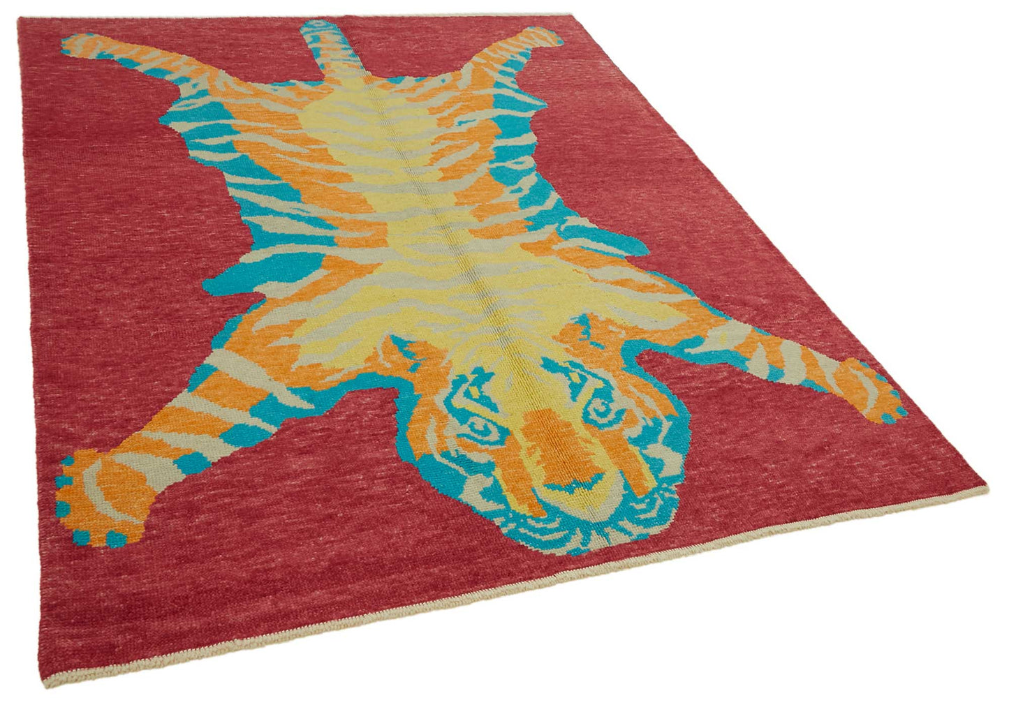 6x8 Hand-Knotted Tiger Oushak Rug - 46720