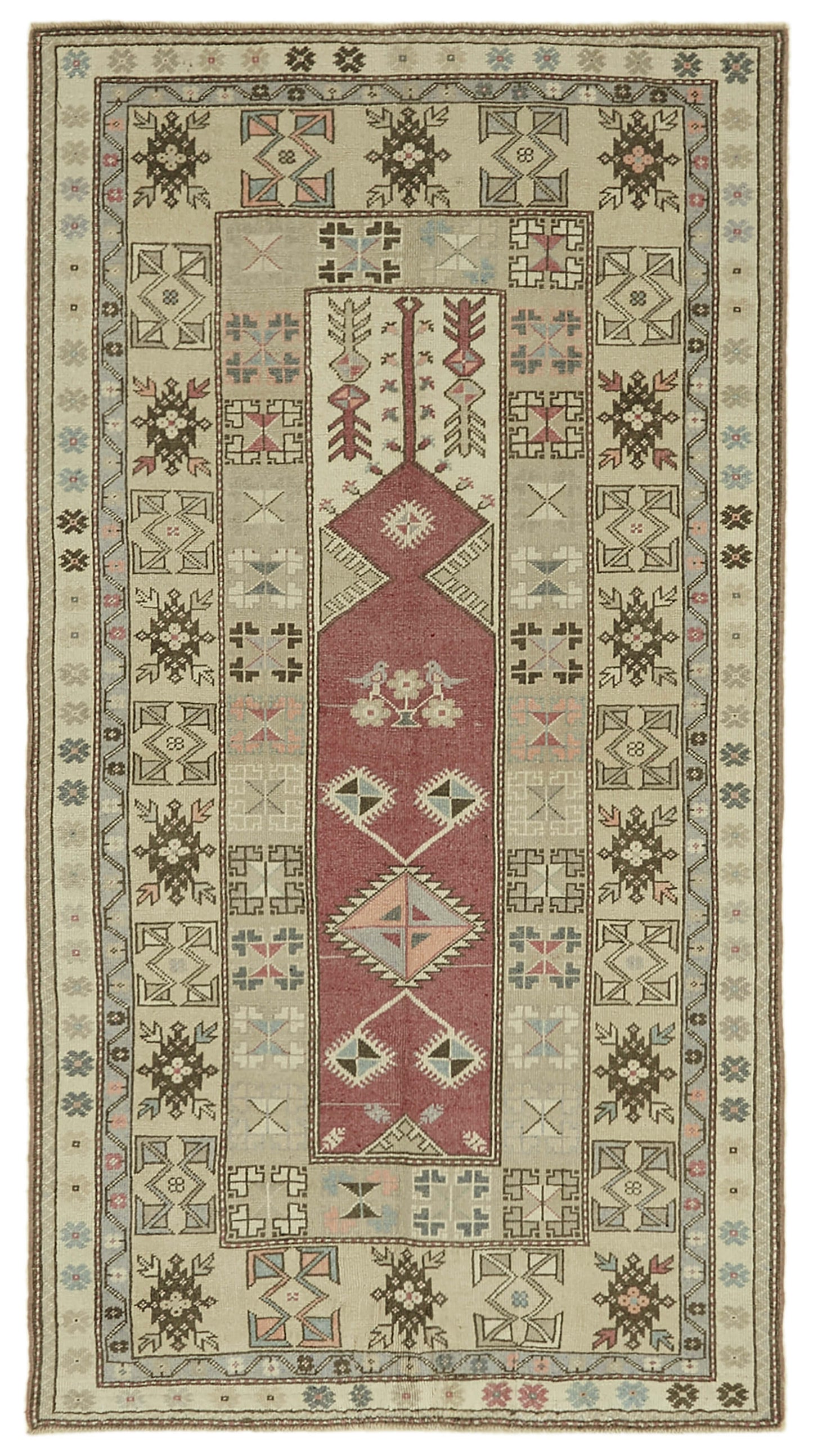 4x7 Vintage Handmade Anatolian Rug Rug - 46736