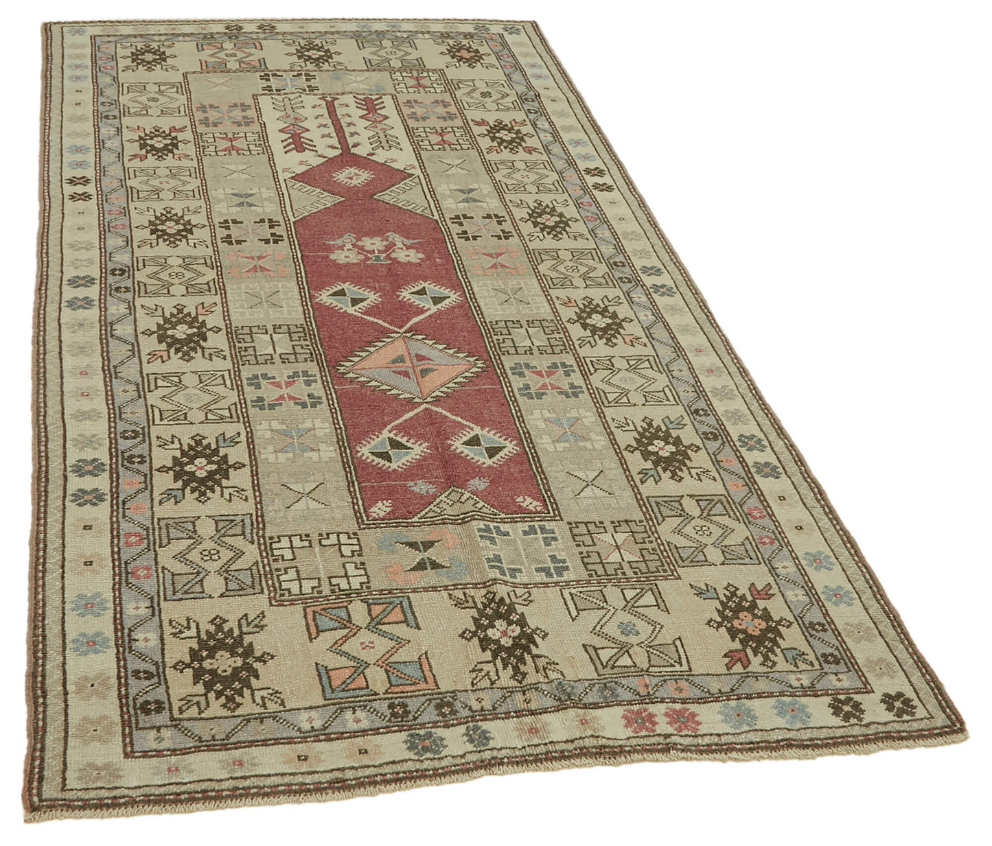 4x7 Vintage Handmade Anatolian Rug Rug - 46736