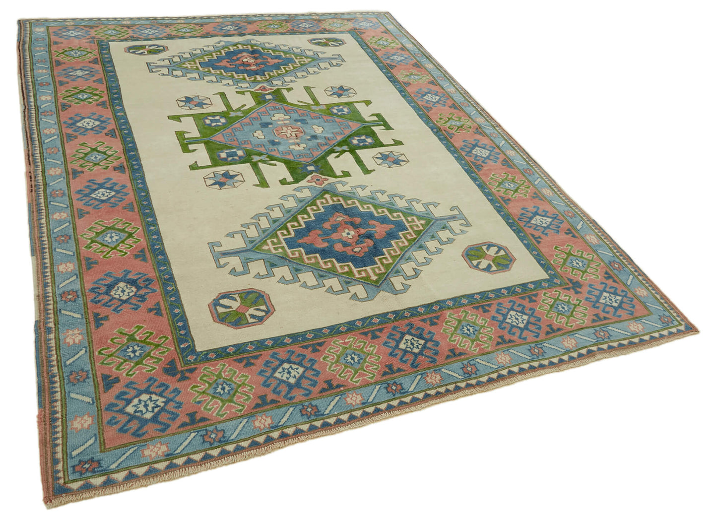 7x9 Vintage Handmade Anatolian Rug - 46768