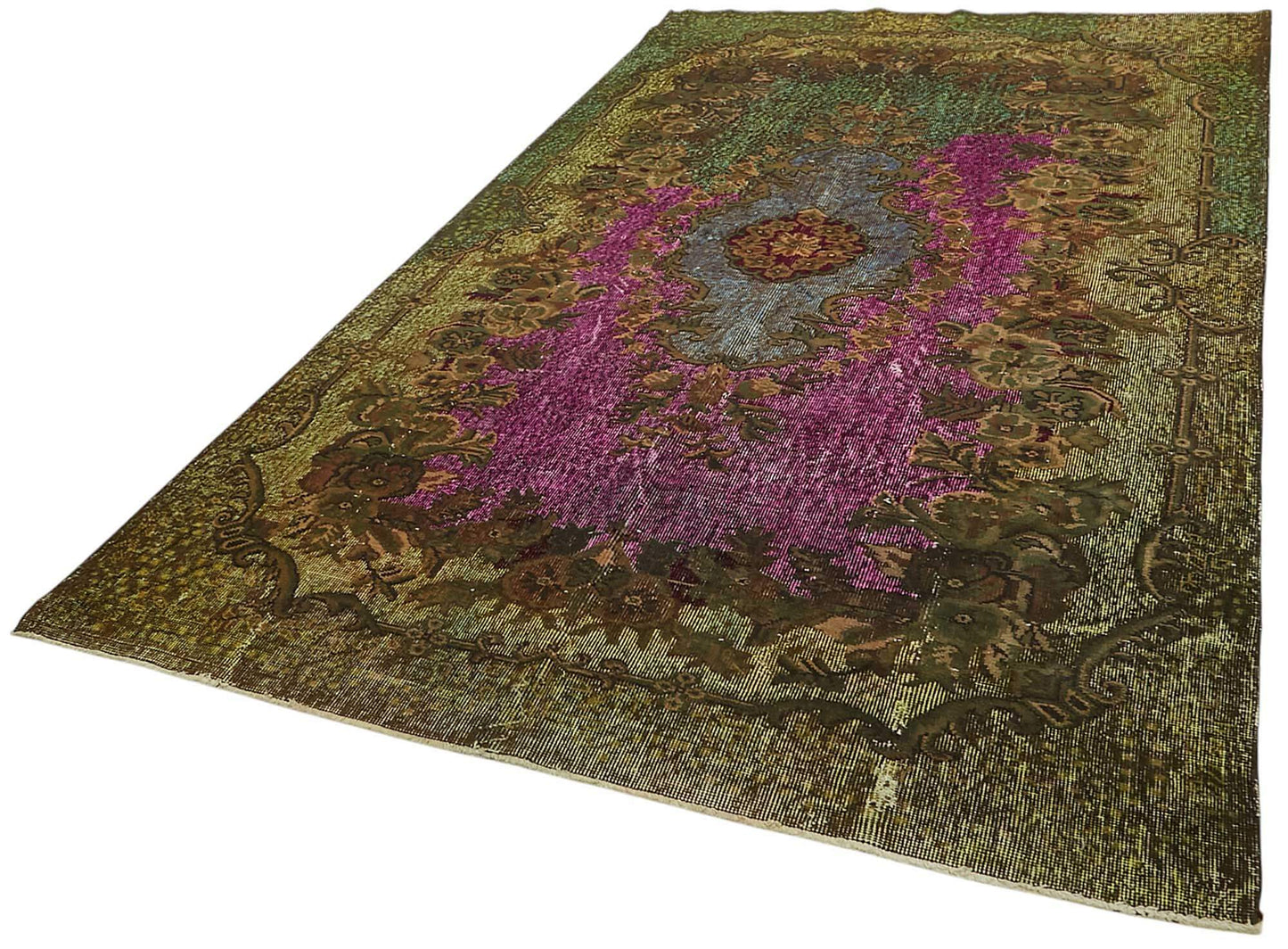 6x10 Vintage Hand-Carved Turkish Rug - 46891