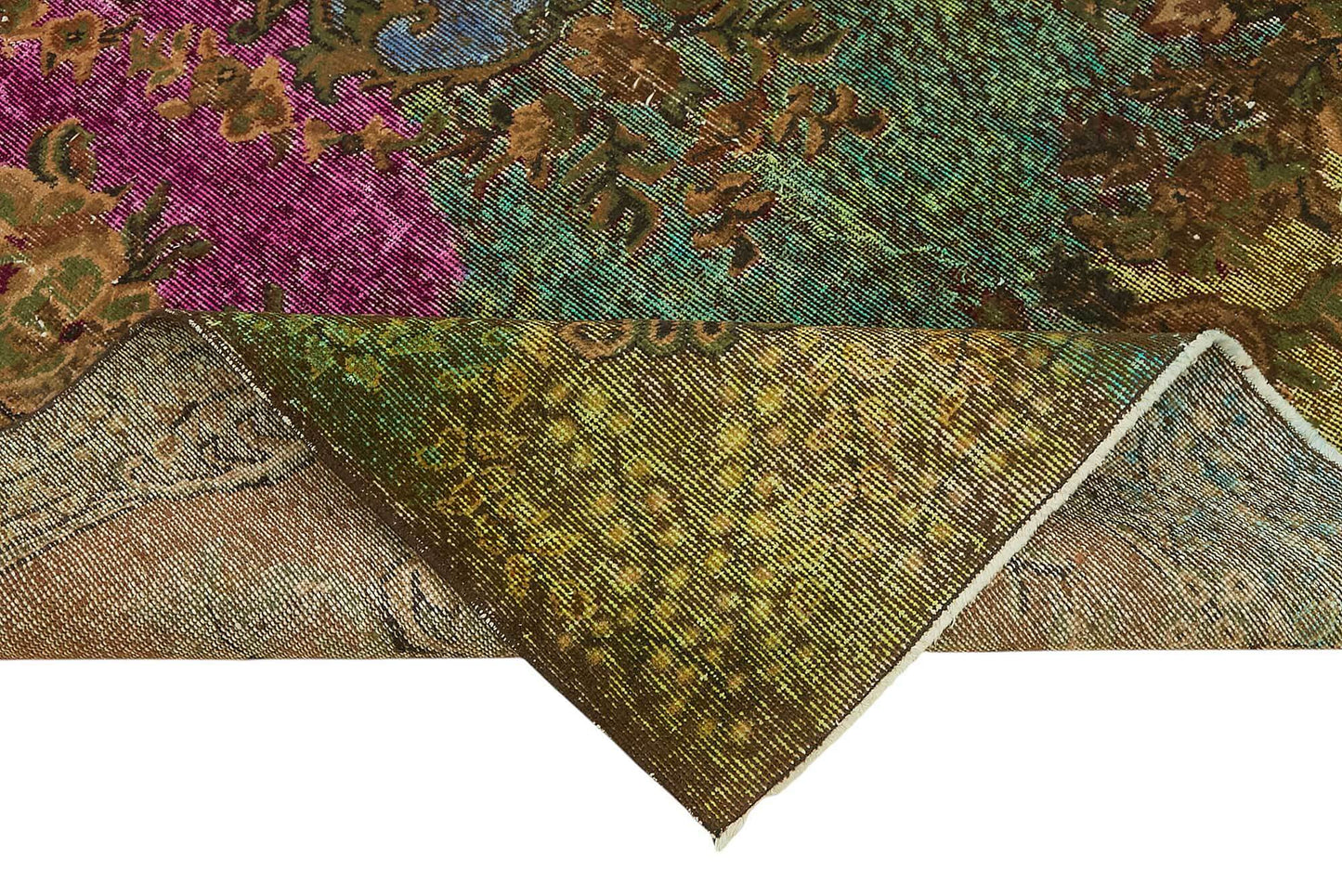 6x10 Vintage Hand-Carved Turkish Rug - 46891