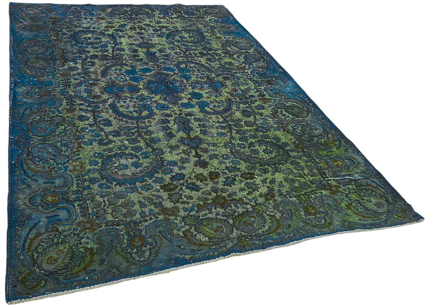 6x9 Vintage Hand-Carved Turkish Rug - 46892