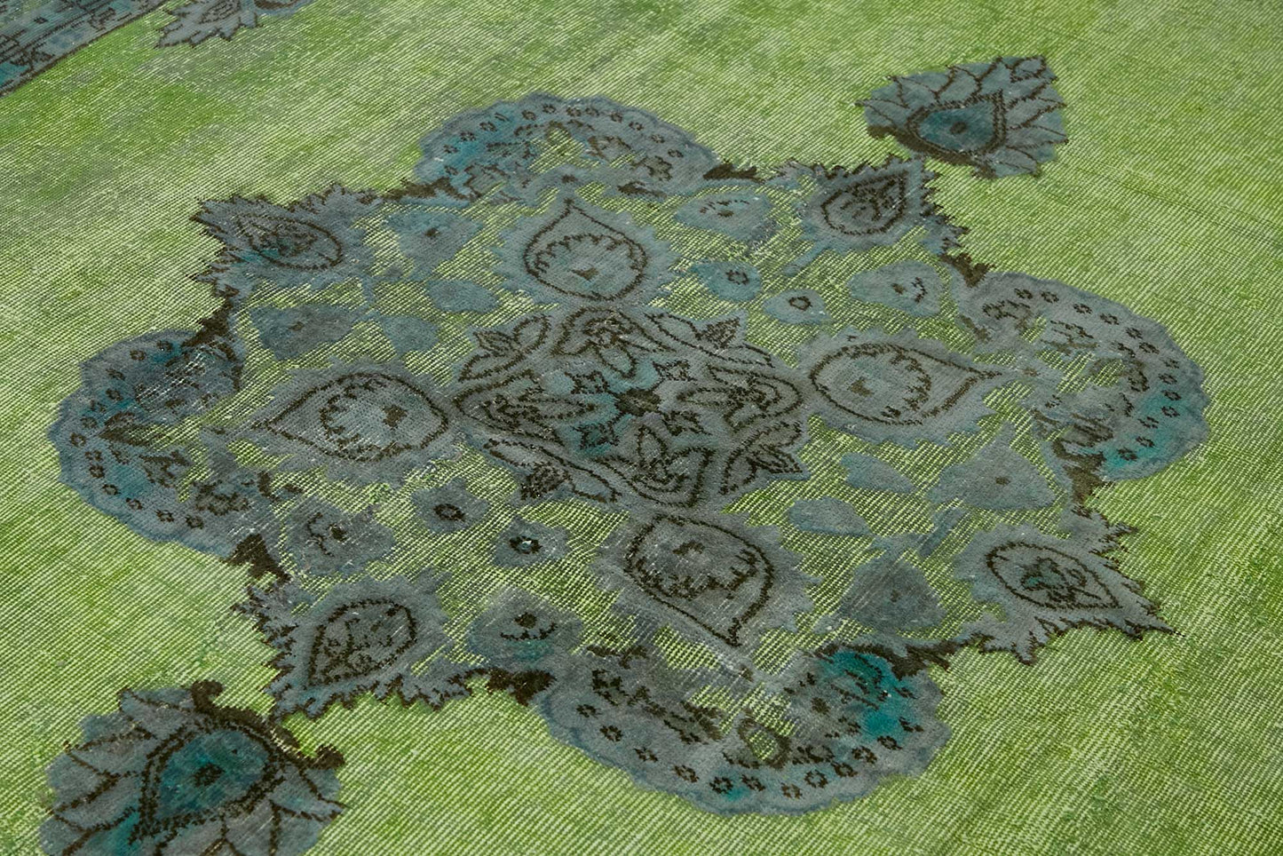 7x10 Vintage Hand-Carved Turkish Rug - 46896