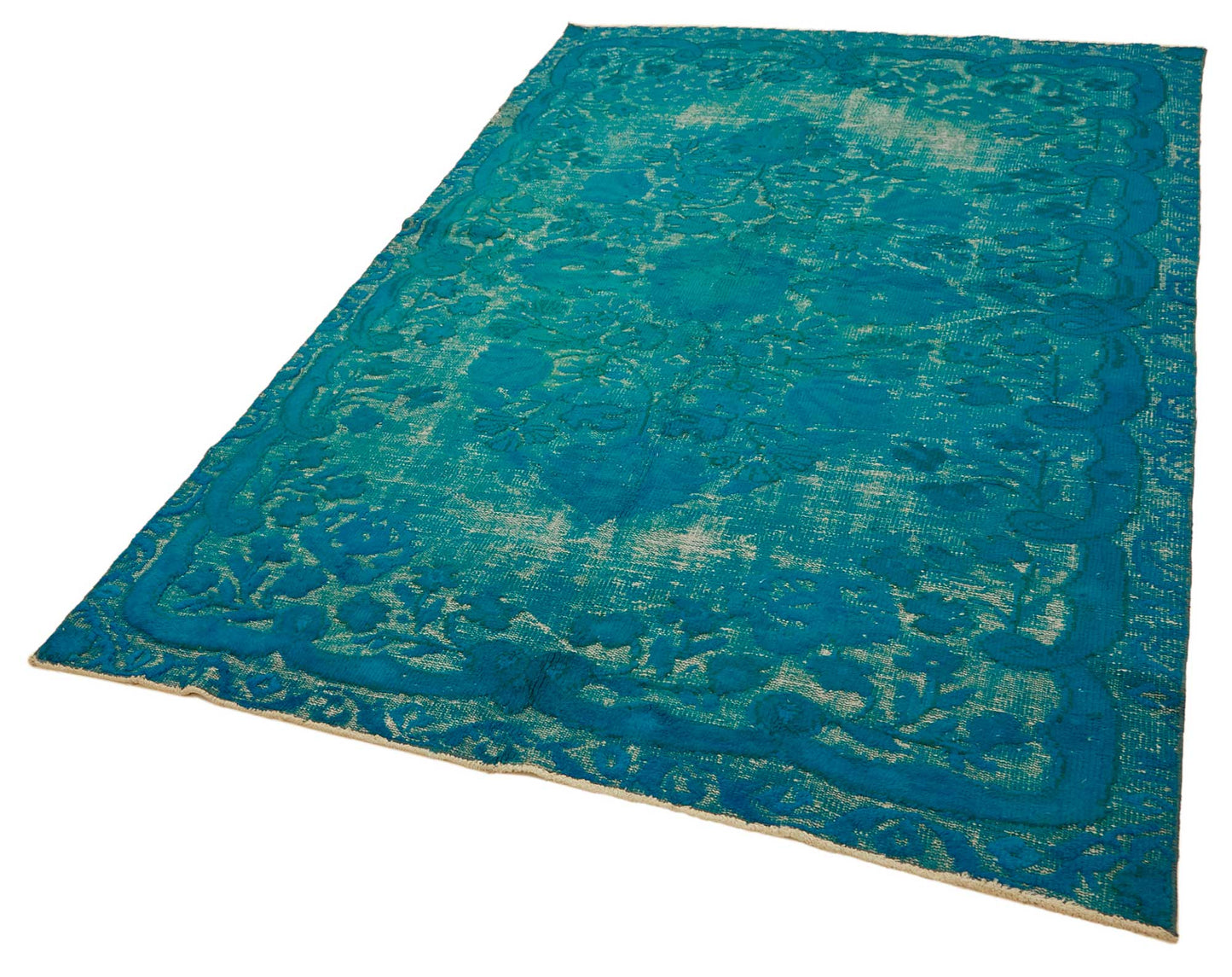 6x9 Vintage Hand-Carved Turkish Rug - 46906