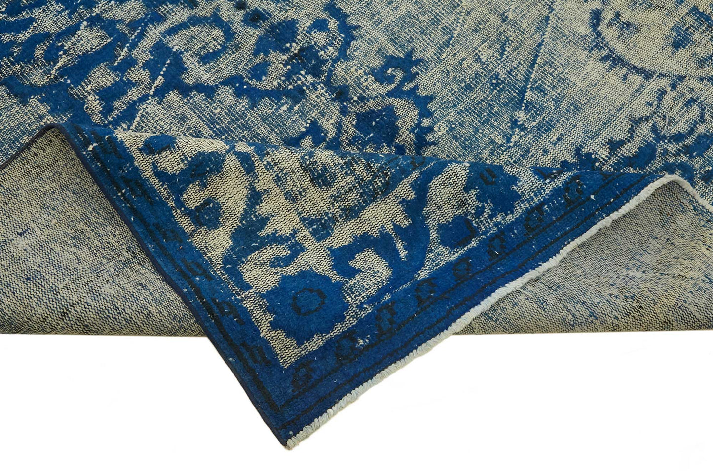 6x9 Vintage Hand-Carved Turkish Rug - 46912