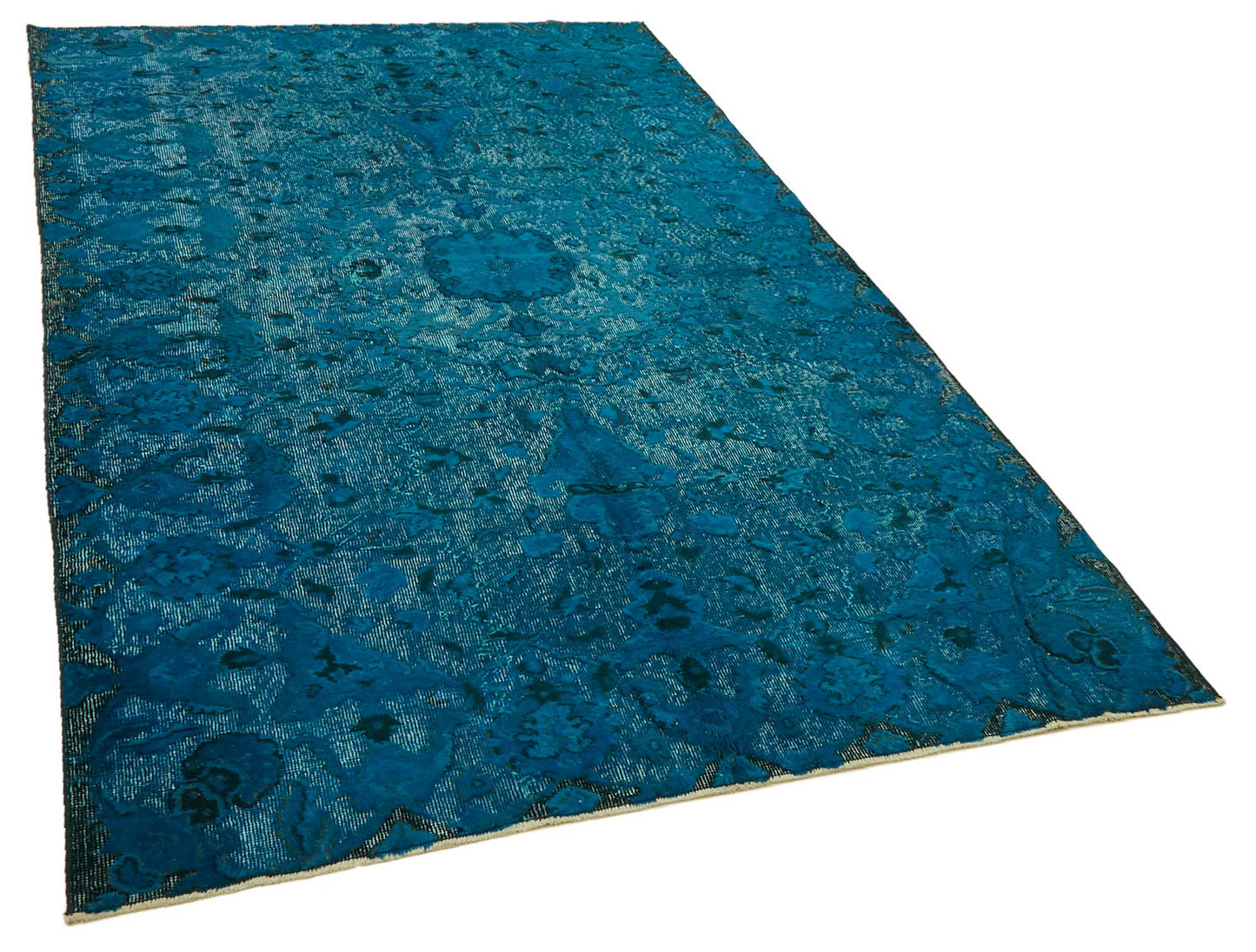 5x9 Vintage Hand-Carved Turkish Rug - 46918