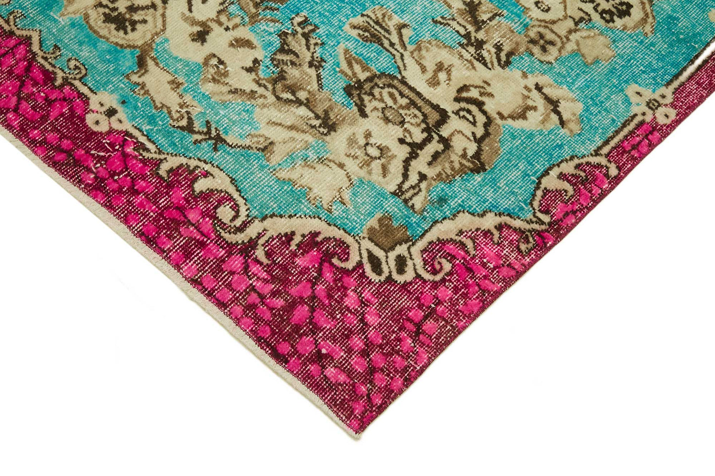 6x10 Vintage Hand-Carved Turkish Rug - 46919