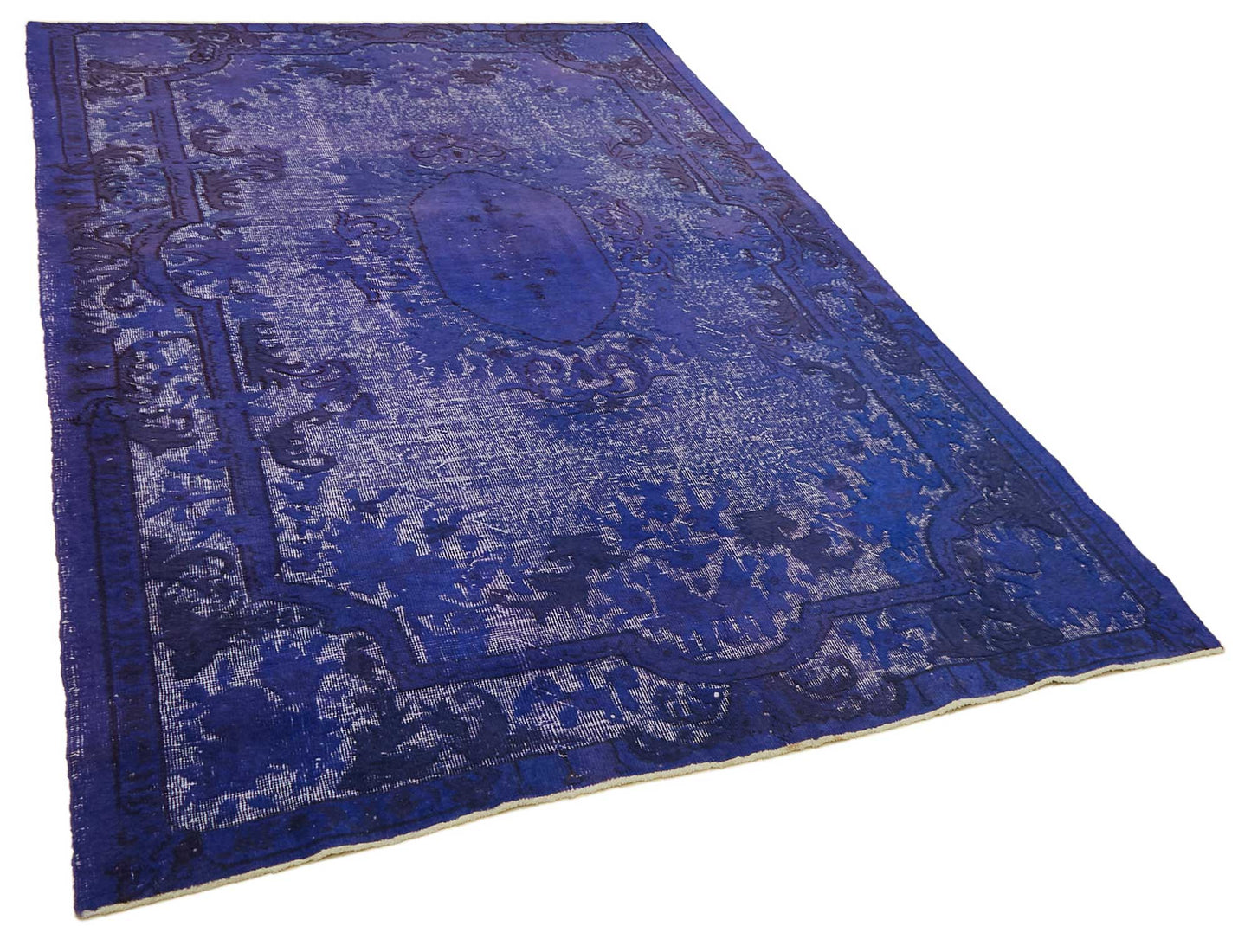 6x10 Vintage Hand-Carved Turkish Rug - 46925