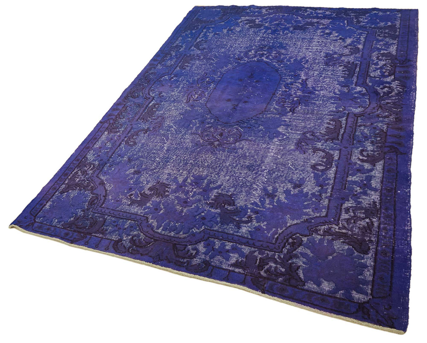 6x10 Vintage Hand-Carved Turkish Rug - 46925