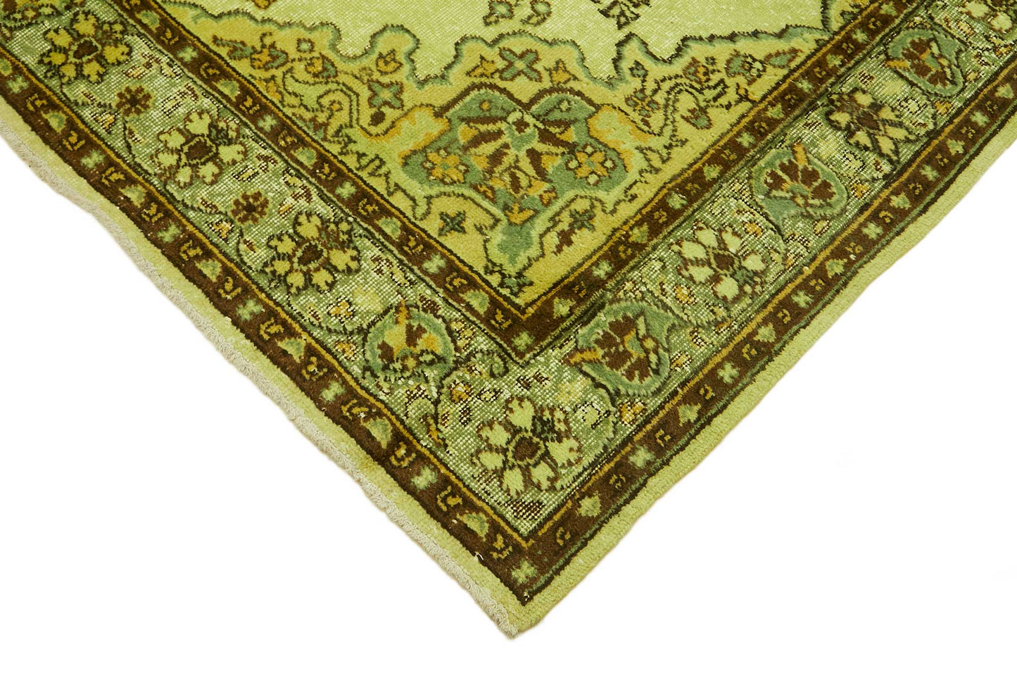 7x9 Vintage Hand-Carved Turkish Rug - 46926