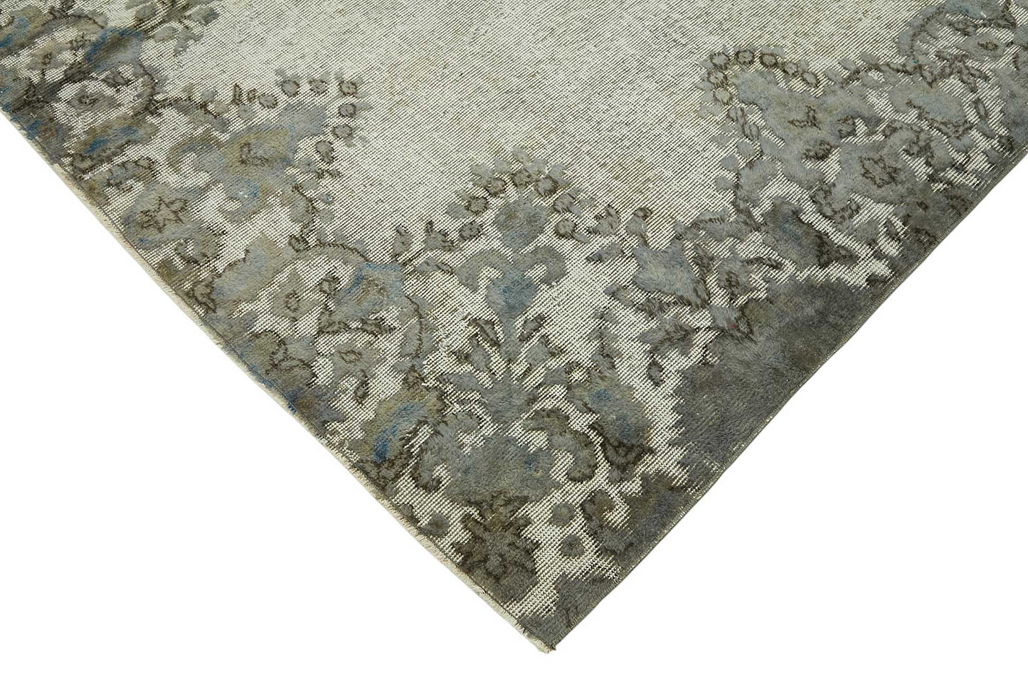 7x10 Vintage Hand-Carved Turkish Rug - 46943