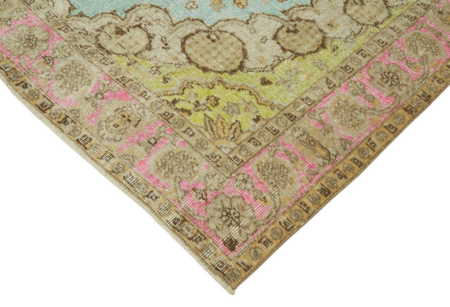 6x9 Vintage Hand-Carved Turkish Rug - 46958