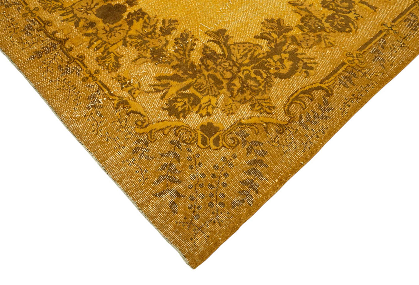 7x10 Vintage Hand-Carved Turkish Rug - 46962