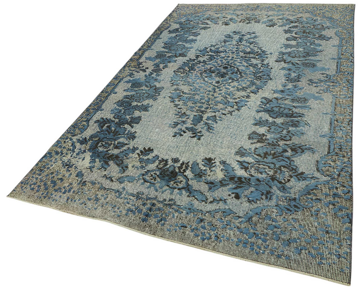 6x10 Vintage Hand-Carved Turkish Rug - 46963