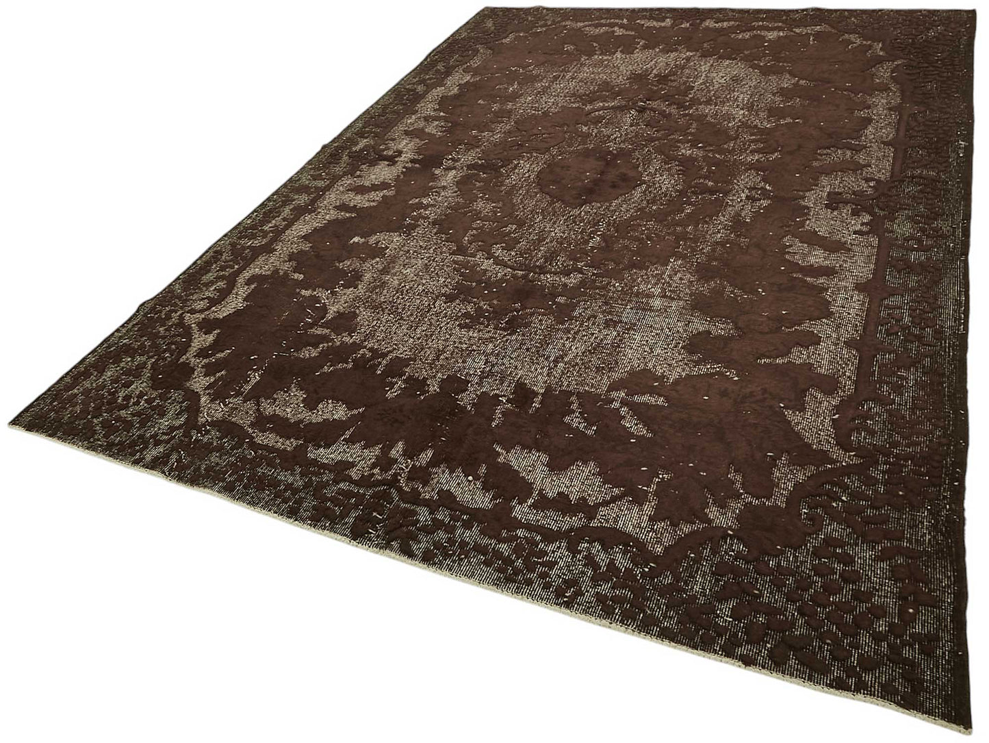 7x10 Vintage Hand-Carved Turkish Rug - 46969