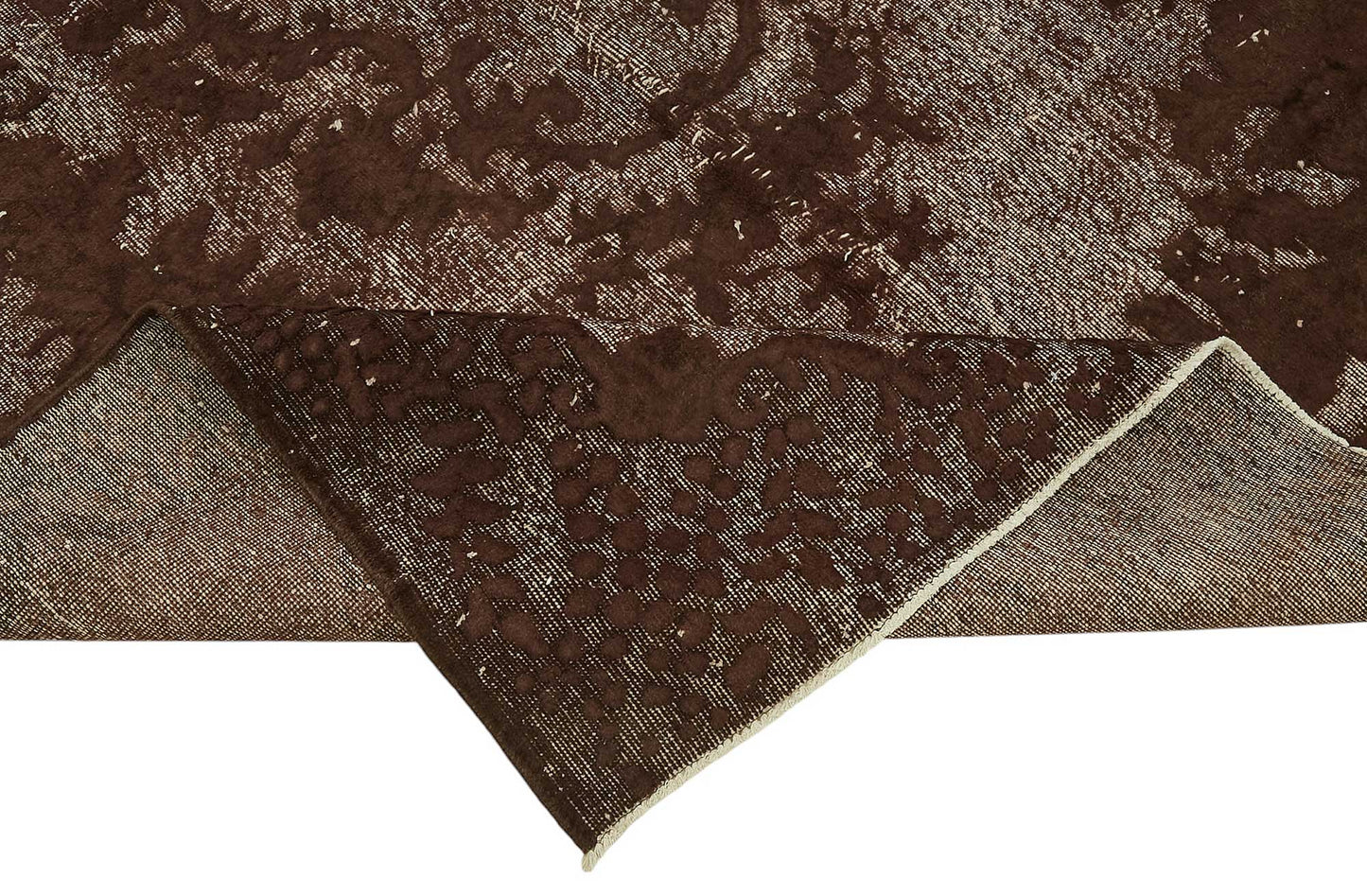 7x10 Vintage Hand-Carved Turkish Rug - 46969