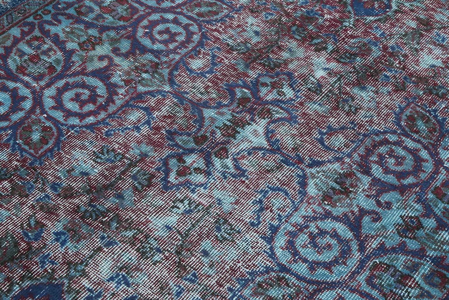 5x9 Vintage Hand-Carved Turkish Rug - 46971