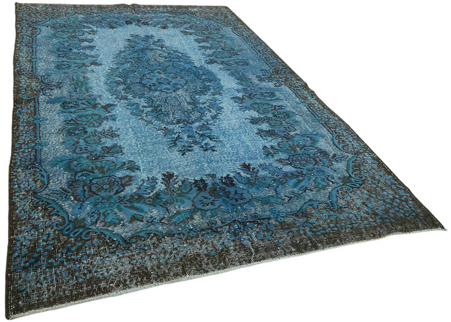 6x10 Vintage Hand-Carved Turkish Rug - 46972