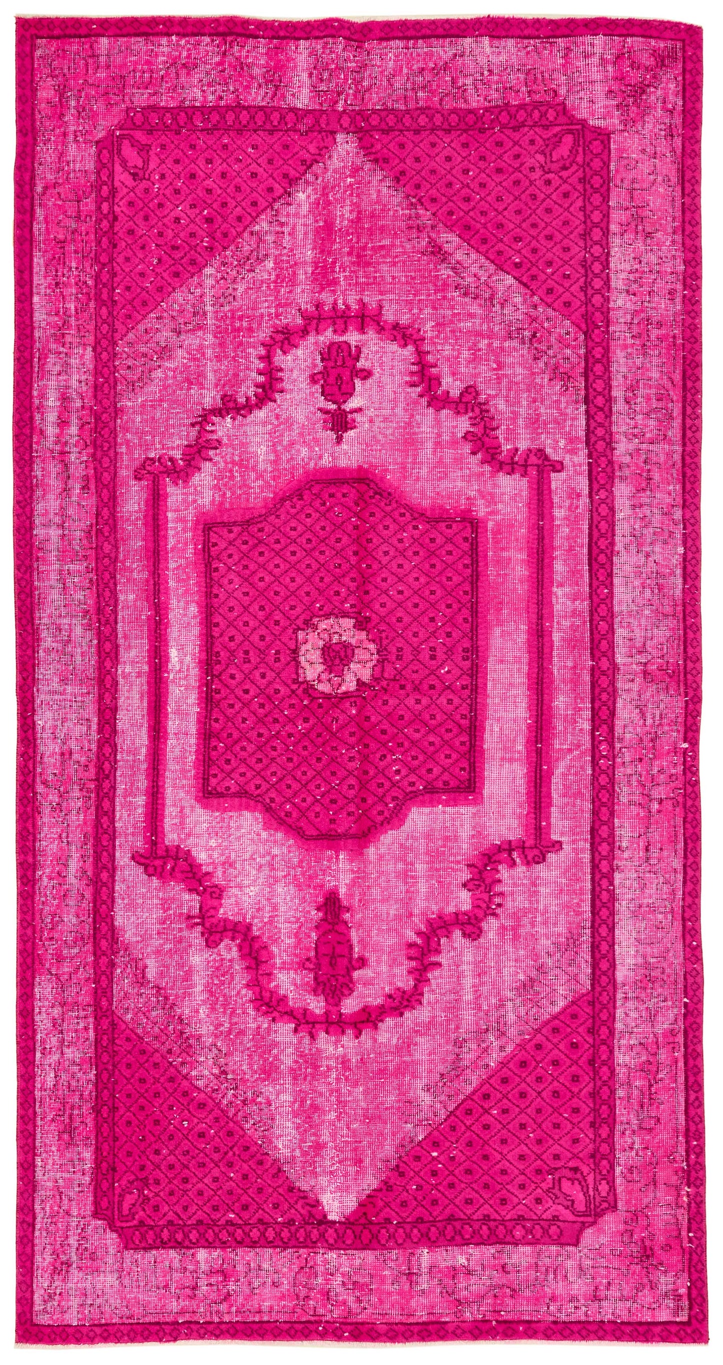 5x9 Vintage Hand-Carved Turkish Rug - 46974