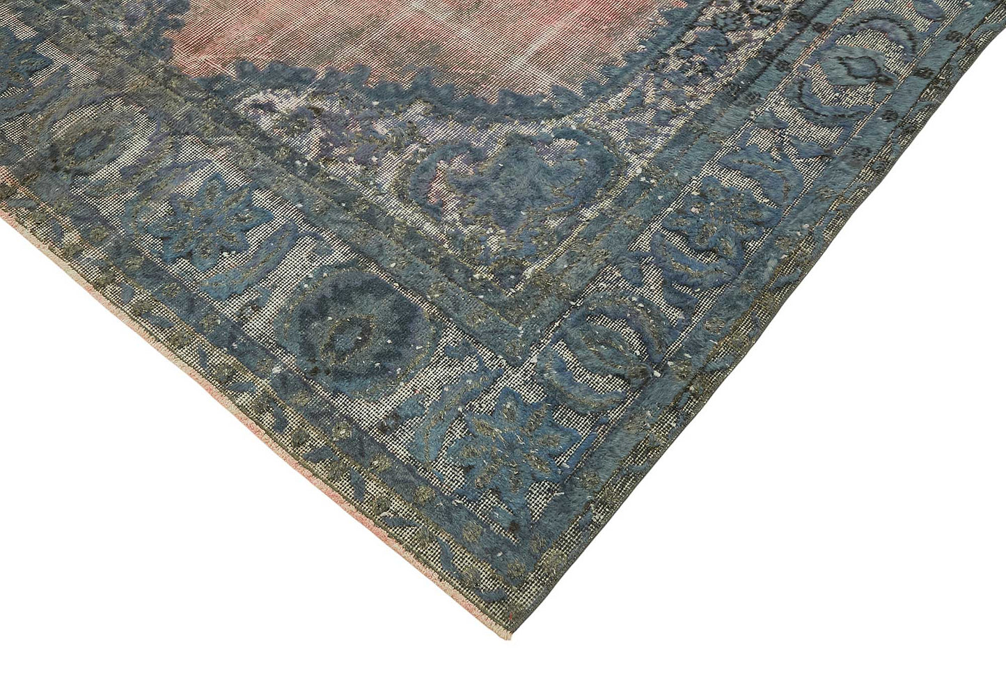 7x10 Vintage Hand-Carved Turkish Rug - 46978