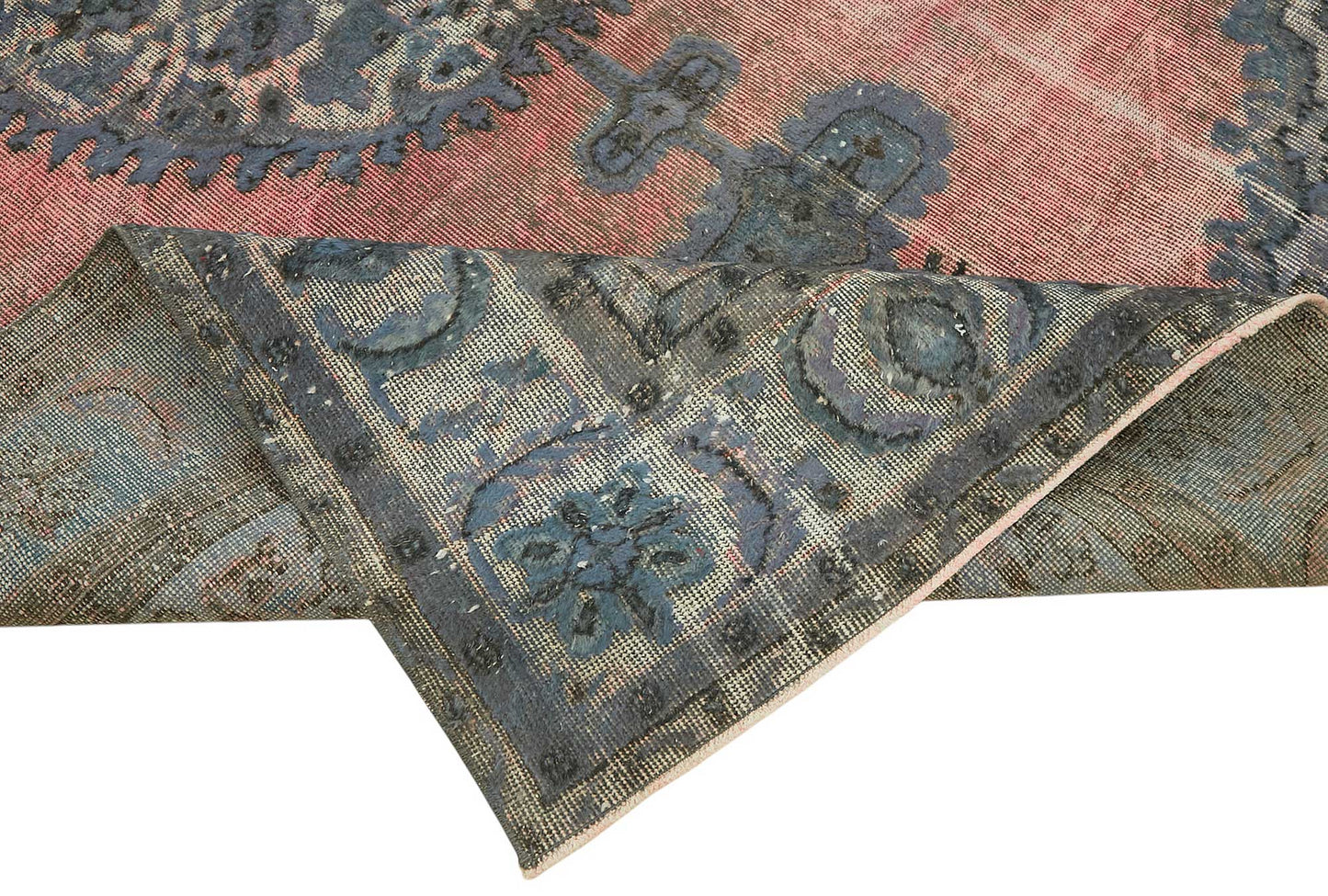 7x10 Vintage Hand-Carved Turkish Rug - 46978