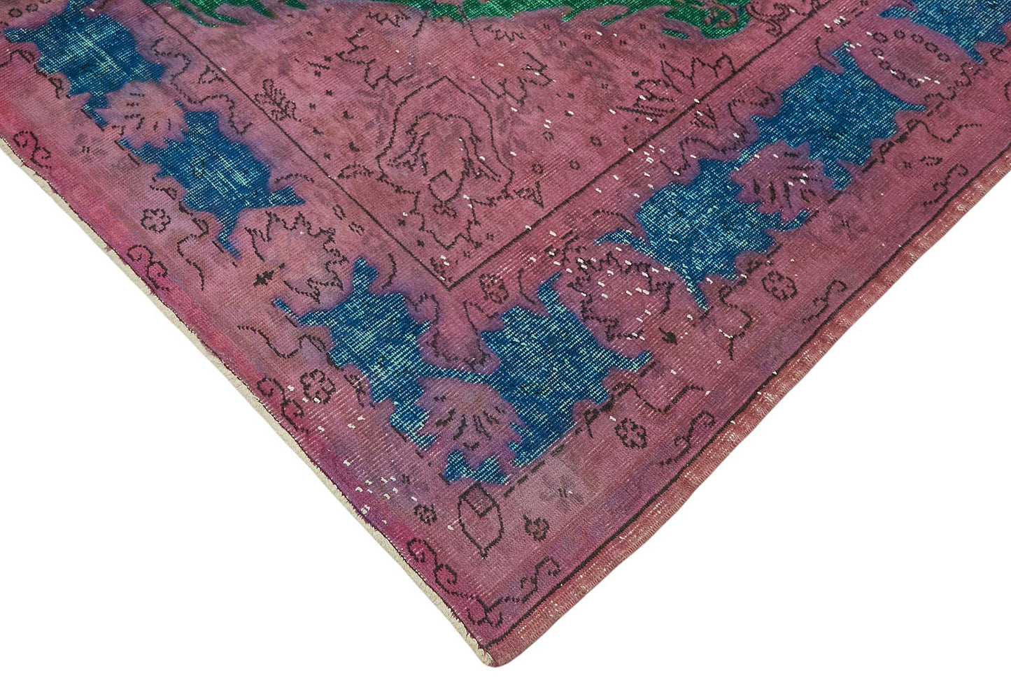 8x11 Vintage Hand-Carved Turkish Rug - 46979