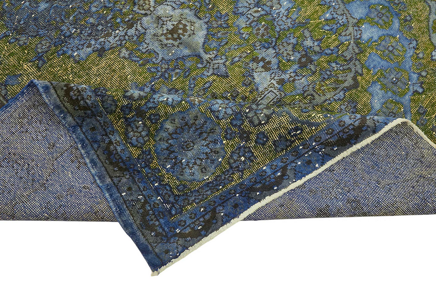 6x10 Vintage Hand-Carved Turkish Rug - 46981