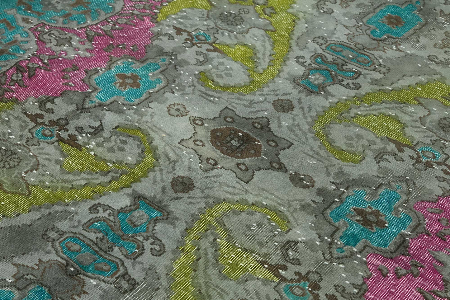 6x10 Vintage Hand-Carved Turkish Rug - 46987