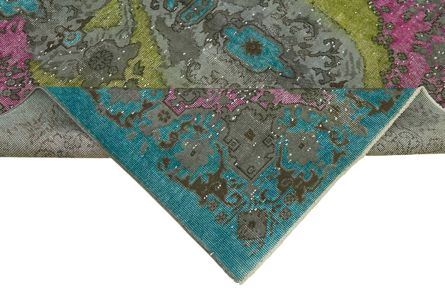 6x10 Vintage Hand-Carved Turkish Rug - 46987