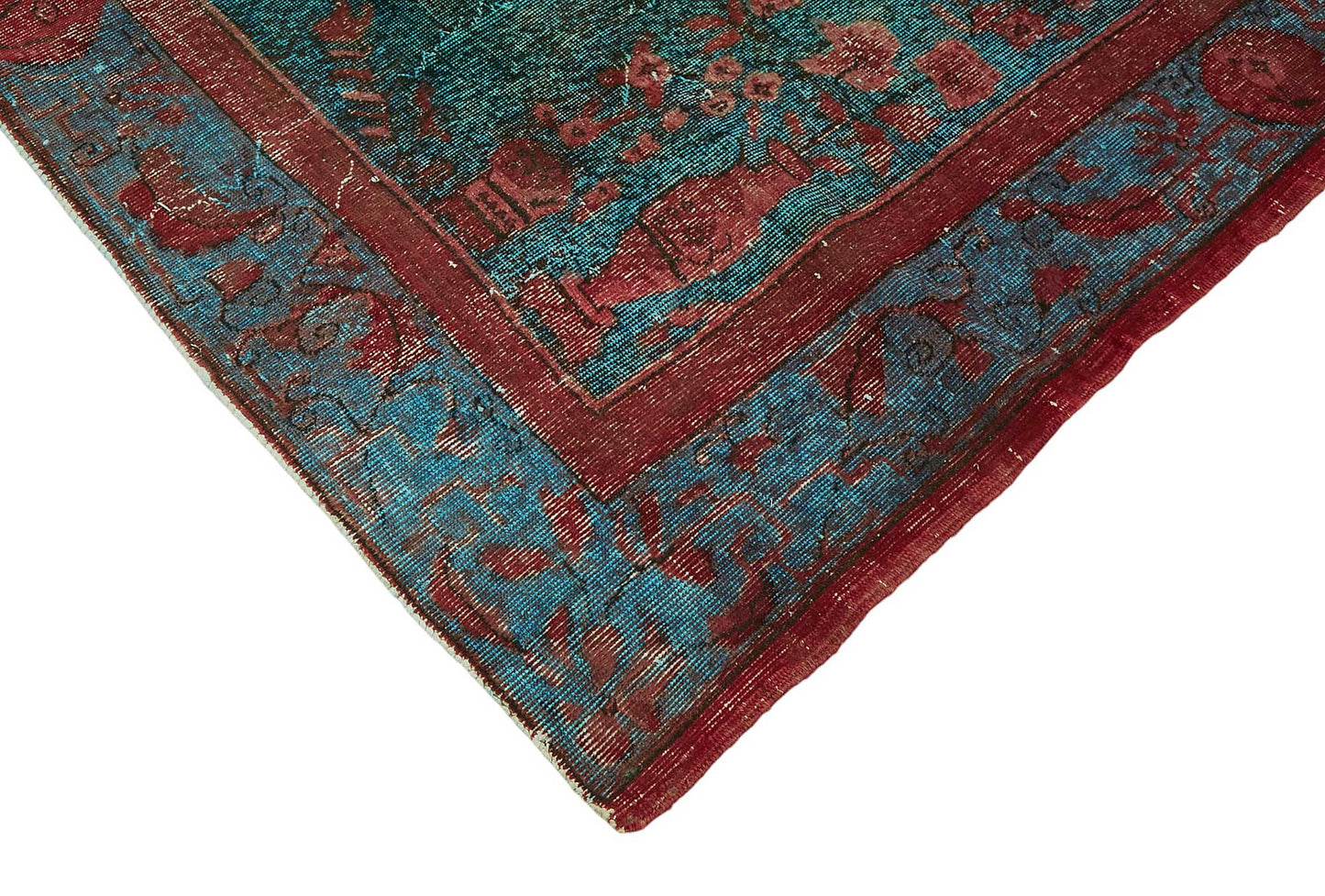 7x11 Vintage Hand-Carved Turkish Rug - 46988