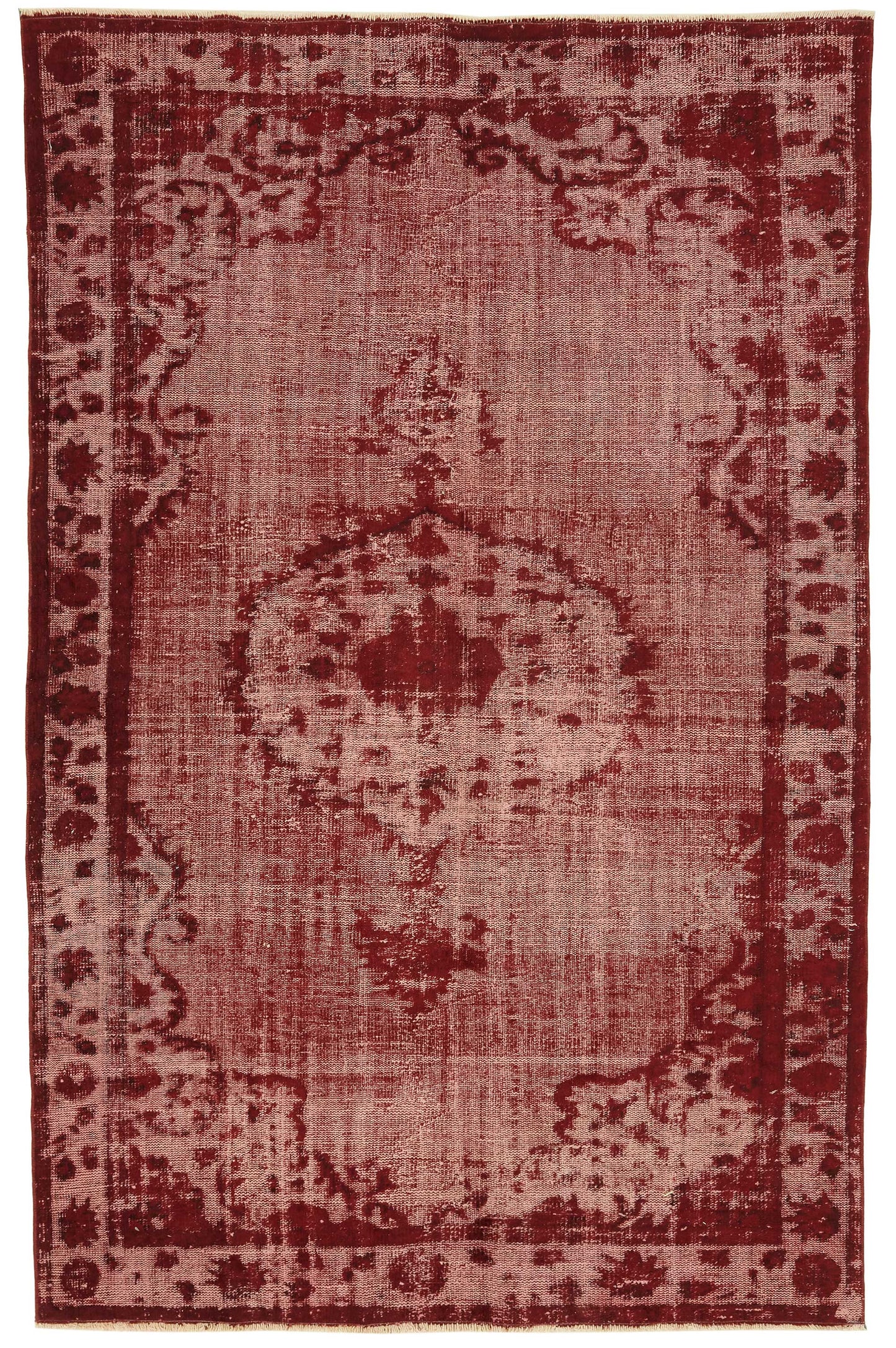 6x9 Vintage Hand-Carved Turkish Rug - 46997