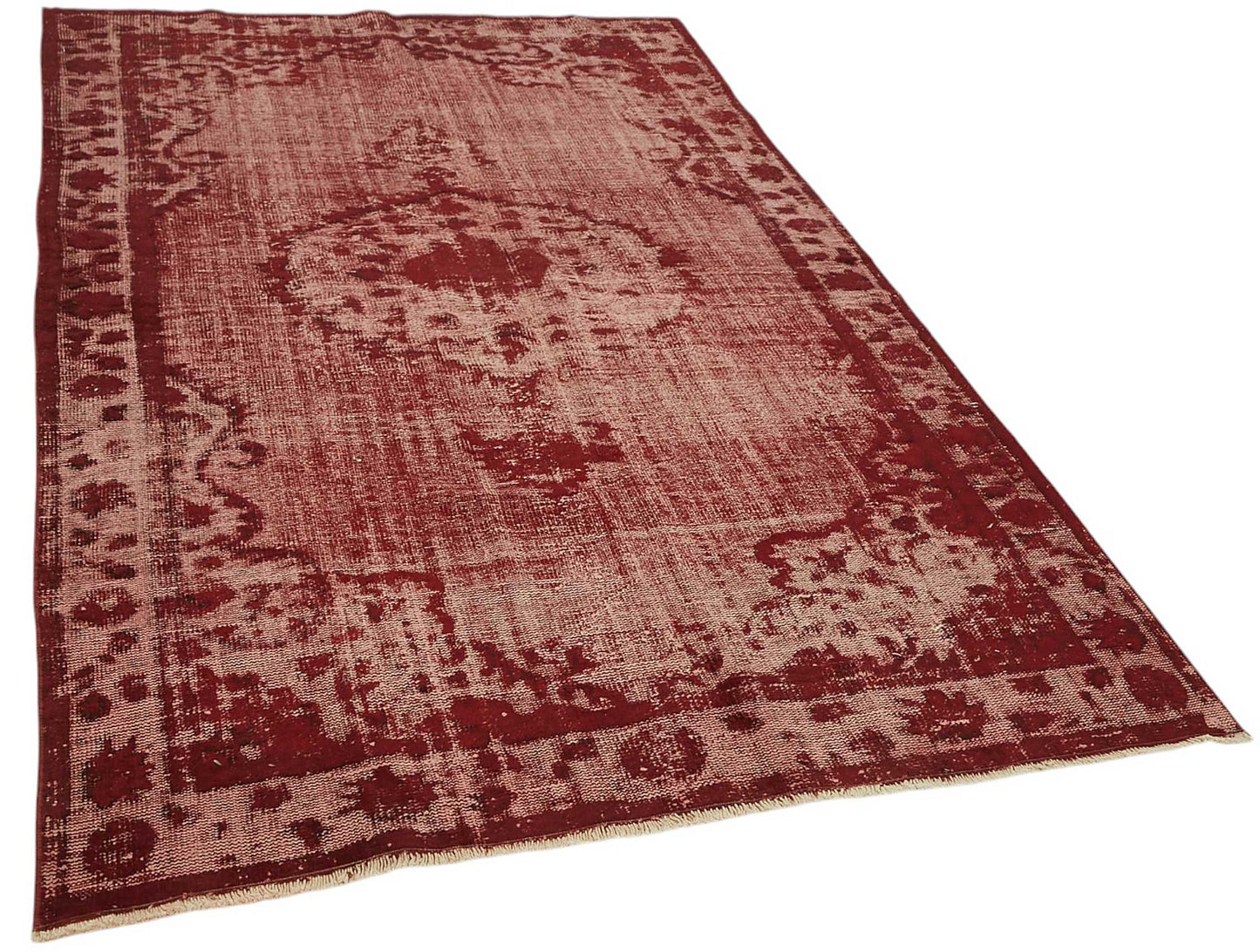 6x9 Vintage Hand-Carved Turkish Rug - 46997