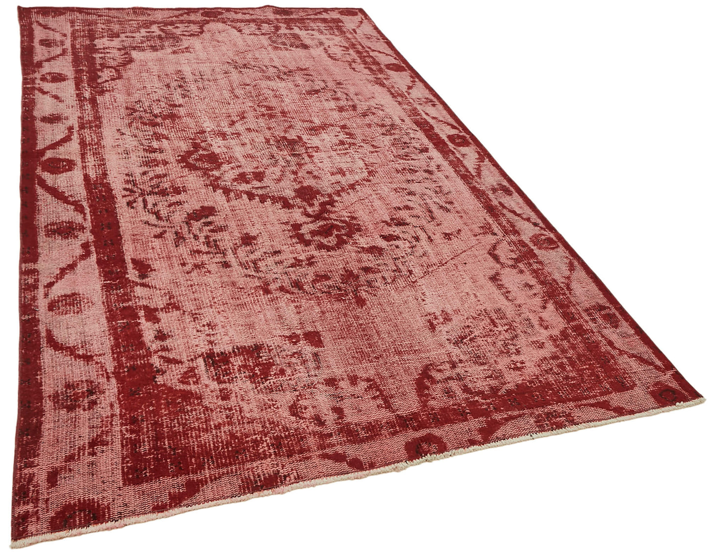 6x10 Vintage Hand-Carved Turkish Rug - 47002
