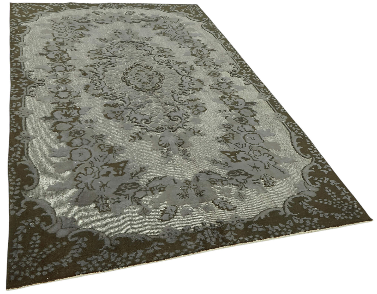 6x10 Vintage Hand-Carved Turkish Rug - 47007