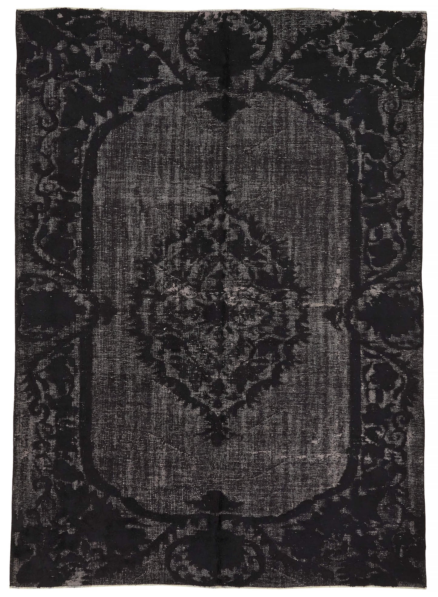 7x10 Vintage Hand-Carved Turkish Rug - 47009