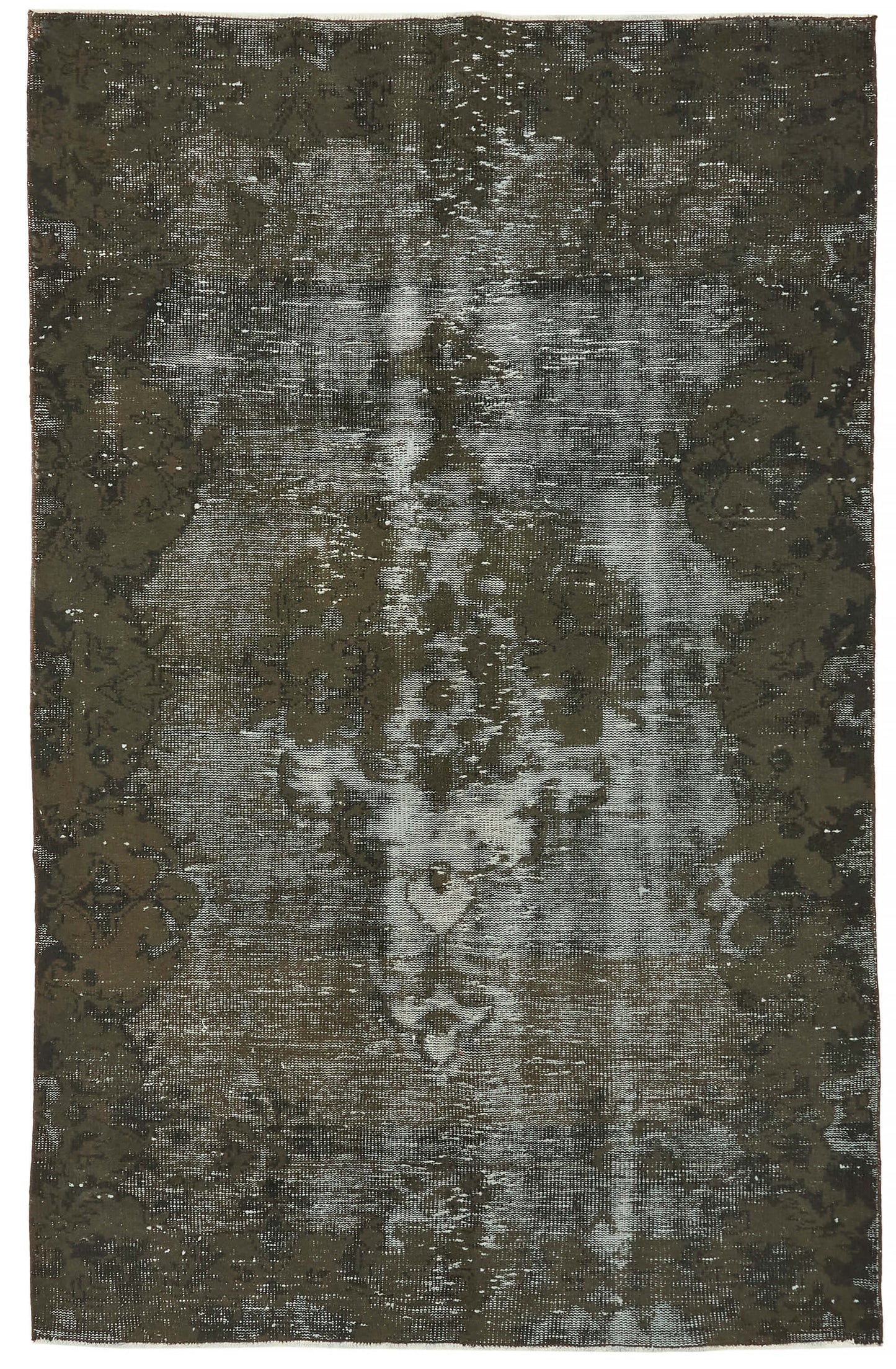 5x7 Vintage Hand-Carved Turkish Rug - 47014