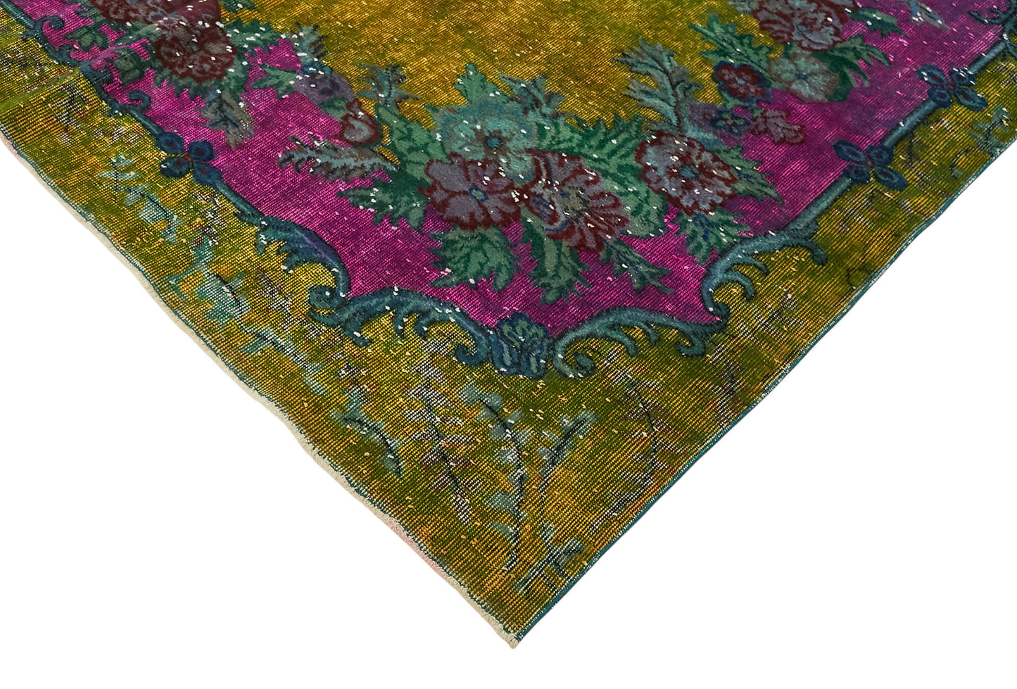 7x10 Vintage Hand-Carved Turkish Rug - 47018