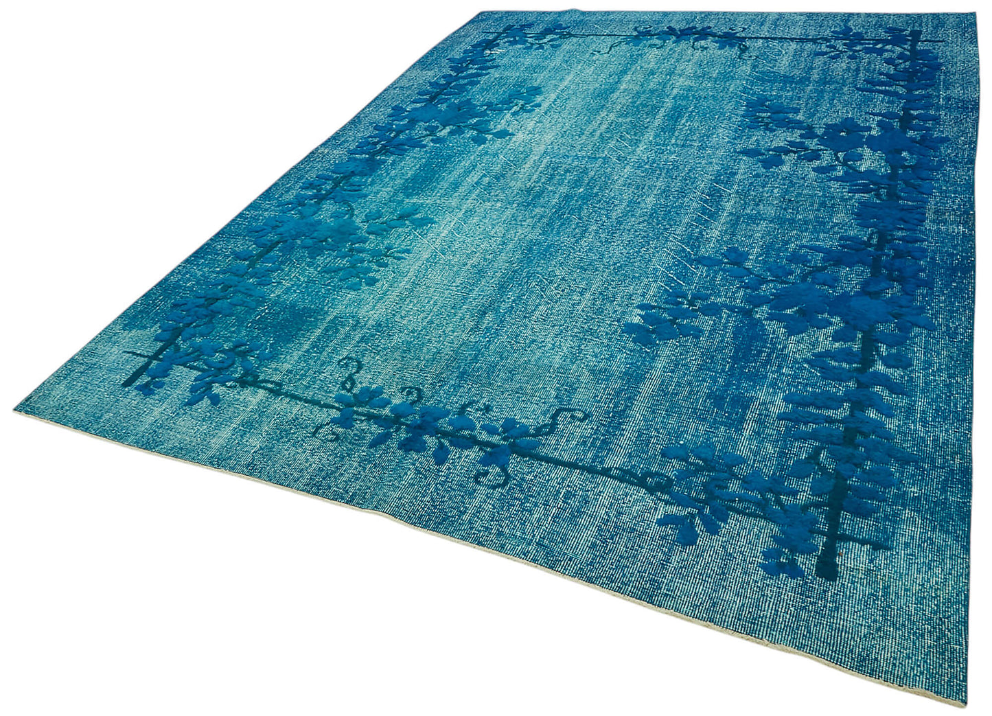 7x10 Vintage Hand-Carved Turkish Rug - 47032