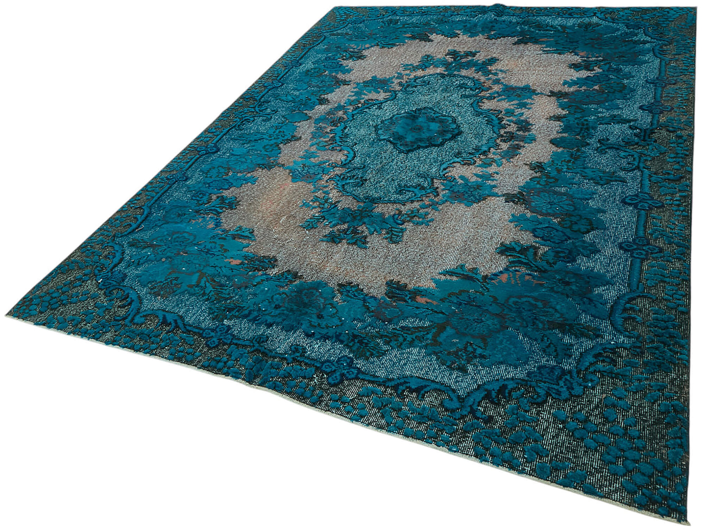 7x10 Vintage Hand-Carved Turkish Rug - 47034