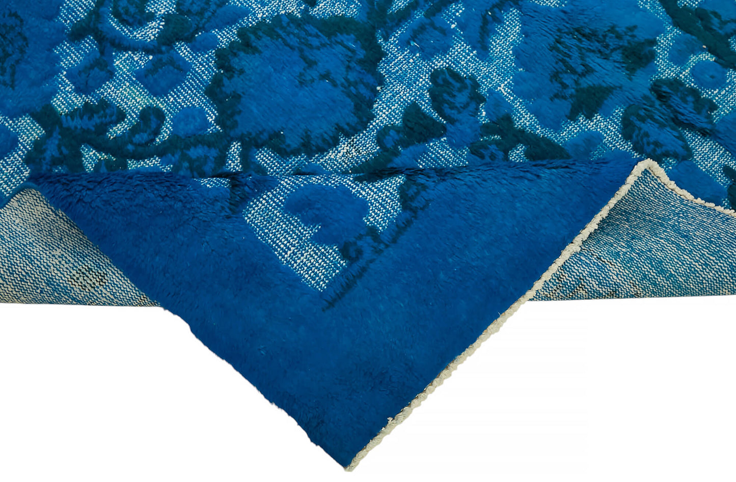 6x9 Vintage Hand-Carved Turkish Rug - 47036